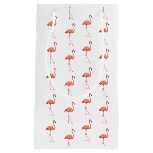 Vrouwelijk roze Flamingo patroon Klein Cadeauzakje (Voorkant)