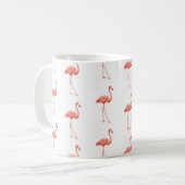 Vrouwelijk roze Flamingo patroon Koffiemok (Voorkant links)