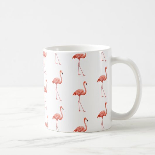 Vrouwelijk roze Flamingo patroon Koffiemok (Rechts)