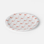 Vrouwelijk roze Flamingo patroon Papieren Bordje (Gekanteld)