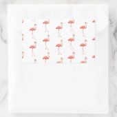 Vrouwelijk roze Flamingo patroon Rechthoekige Sticker (Tas)