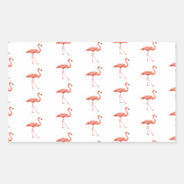 Vrouwelijk roze Flamingo patroon Rechthoekige Sticker