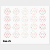 Vrouwelijk roze Flamingo patroon Ronde Sticker (Vel)