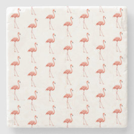 Vrouwelijk roze Flamingo patroon Stenen Onderzetter