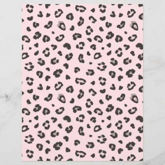 Vrouwelijk roze luipaard print papier blad (Achterkant)