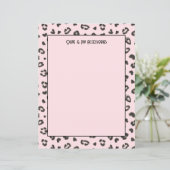 Vrouwelijk roze luipaard print papier blad (Staand voorkant)