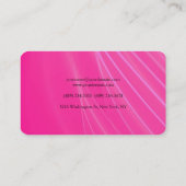Vrouwelijk Roze Minimalistische Professionele Plai Visitekaartje (Achterkant)