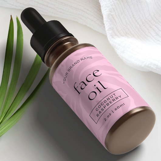 Vrouwelijk Roze Modern 2 OZ Cosmetische Fles Label