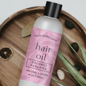 Vrouwelijk Roze Modern 4 OZ Cosmetische Fles Label