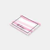 Vrouwelijk Roze Moderne Waterverf look Stripes Naa Post-it® Notes (Schuin)