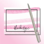 Vrouwelijk Roze Moderne Waterverf look Stripes Naa Post-it® Notes