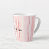 Vrouwelijk Roze Strepen Latte Mok (Rechterhoek)