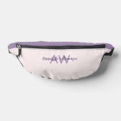 Vrouwelijk Script Type Initialen & Naam Blush Viol Heuptasje (Liggend)