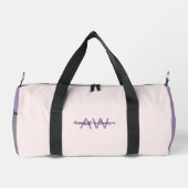 Vrouwelijk Script Type Initialen & Naam Blush Viol Plunjezak (Achterkant)