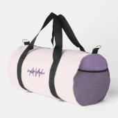 Vrouwelijk Script Type Initialen & Naam Blush Viol Plunjezak (Rechterhoek)