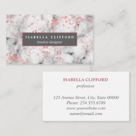 Vrouwelijk sprankelend roos goud | professioneel visitekaartje