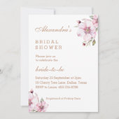 Vrouwelijk Stoffig Roze Rozen Bloemen Vrijgezellen Kaart (Voorkant)