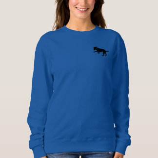 Vrouwelijk sweatshirt speelse zwarte labzak