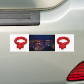 VROUWELIJK SYMBOOL LAS VEGAS BUMPERSTICKER (Op auto)