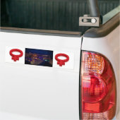 VROUWELIJK SYMBOOL LAS VEGAS BUMPERSTICKER (Op Truck)