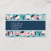 Vrouwelijk Visitekaartje met kleurrijke patroonmak (Achterkant)