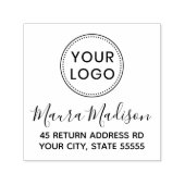 Vrouwelijk voeg je eigen logo aangepaste adres of   zelfinktende stempel (Design)