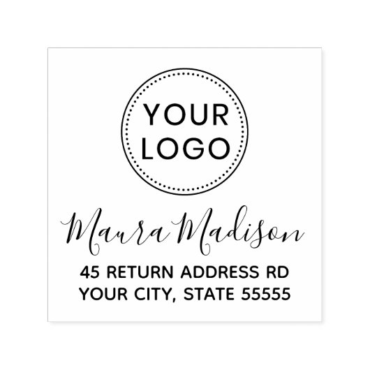 Vrouwelijk voeg je eigen logo aangepaste adres of   zelfinktende stempel (Design)