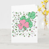 Vrouwelijk voor St Patricks Dag Kaart (Gele Bloem)