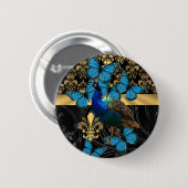 vrouwelijk vredesontwerp ronde button 5,7 cm (Voorkant /achterkant)
