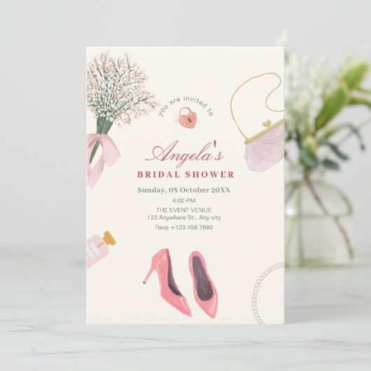 Vrouwelijk vrijgezellenfeest kaart (Staand voorkant)