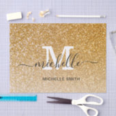 Vrouwelijk Vrouwelijk Chic Monogram Monogram Schri Tissuepapier (Craft)