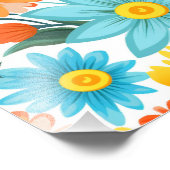 vrouwelijk wit bloemmotief foto afdruk (Hoek)