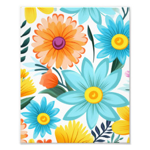  vrouwelijk wit bloemmotief foto afdruk