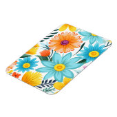 vrouwelijk wit bloemmotief magneet (Linkerzijde)