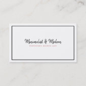 Vrouwelijk wit roze elegant professional visitekaartje (Voorkant)