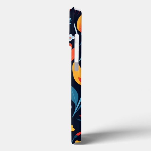  vrouwelijk zwart bloemmotief Case-Mate iPhone case (Achterkant / Links)