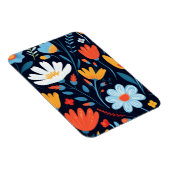  vrouwelijk zwart bloemmotief magneet (Rechterzijde)