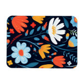  vrouwelijk zwart bloemmotief magneet (Horizontaal)