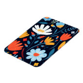  vrouwelijk zwart bloemmotief magneet (Linkerzijde)