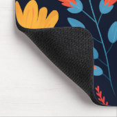  vrouwelijk zwart bloemmotief muismat (Hoek)