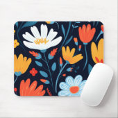  vrouwelijk zwart bloemmotief muismat (Met muis)