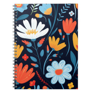  vrouwelijk zwart bloemmotief notitieboek