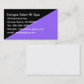 Vrouwelijk Zwart en Lavendel Sales Visitekaartje (Voorkant / Achterkant)