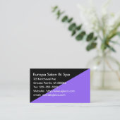 Vrouwelijk Zwart en Lavendel Sales Visitekaartje (Staand voorkant)