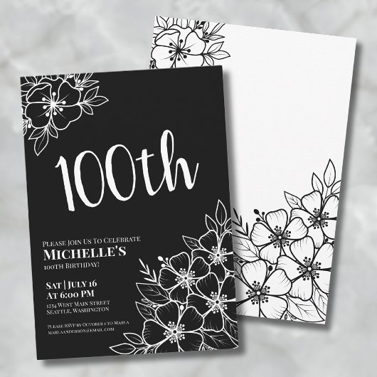 Vrouwelijke 100ste verjaardag kaart