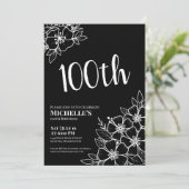 Vrouwelijke 100ste verjaardag kaart (Staand voorkant)