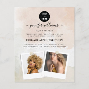 Vrouwelijke Abstracte Aquarel Verf Promotioneel Flyer