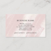 Vrouwelijke Abstracte Blush Pink Beauty Boho Contactkaartje (Achterkant)