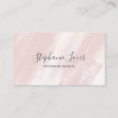 Vrouwelijke Abstracte Blush Pink Beauty Boho Contactkaartje (Voorkant)