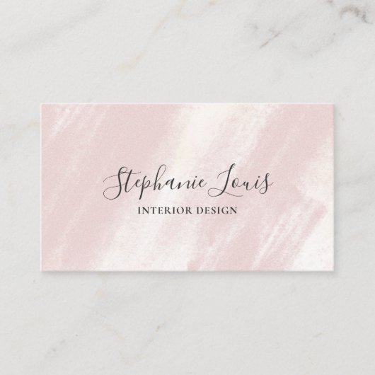 Vrouwelijke Abstracte Blush Pink Beauty Boho Contactkaartje (Voorkant)